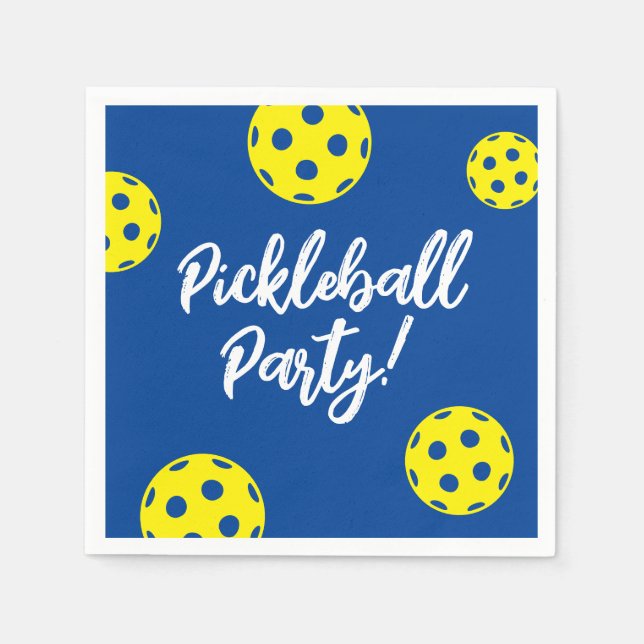 Pickleball Födelsedagsfest napkins Pappersservett (Framsidan)