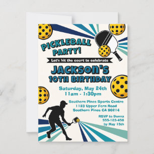 Pickleball Födelsedagsfest Retro Vintage Postkort Vykort