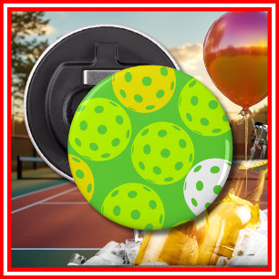 Pickleball Födelsedagsfest Söt Grön Sport Flasköppnare