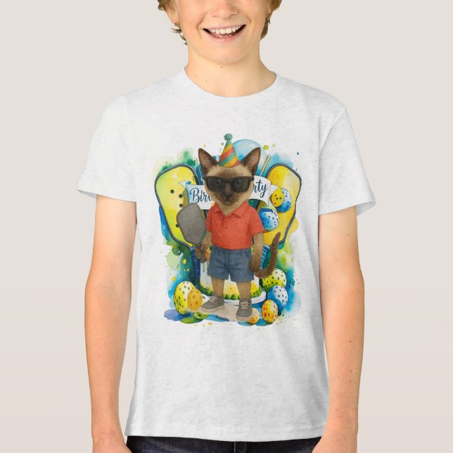 Pickleball-Födelsedagsfest T Shirt (Framsida)