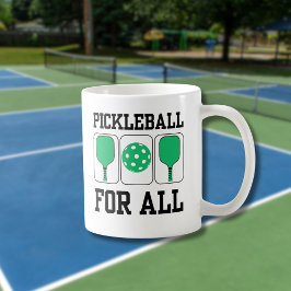 Pickleball för alla paddels- och Boll-Grönt Kaffemugg