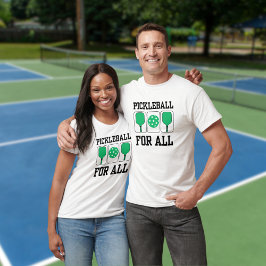 Pickleball för alla paddels- och Boll-Grönt T Shirt