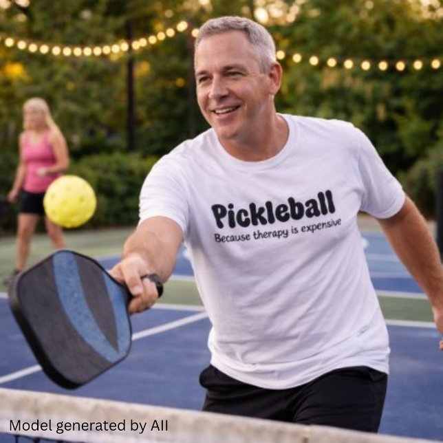 Pickleball För att terapi är dyrt - Roligt T Shirt (Skapare uppladdad)