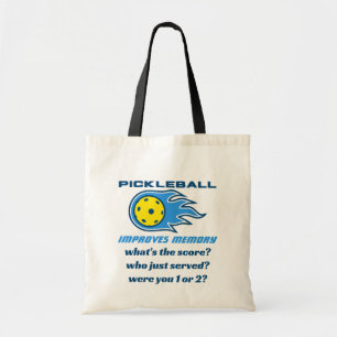 Pickleball förbättrar minnespraktiska frågor tygkasse