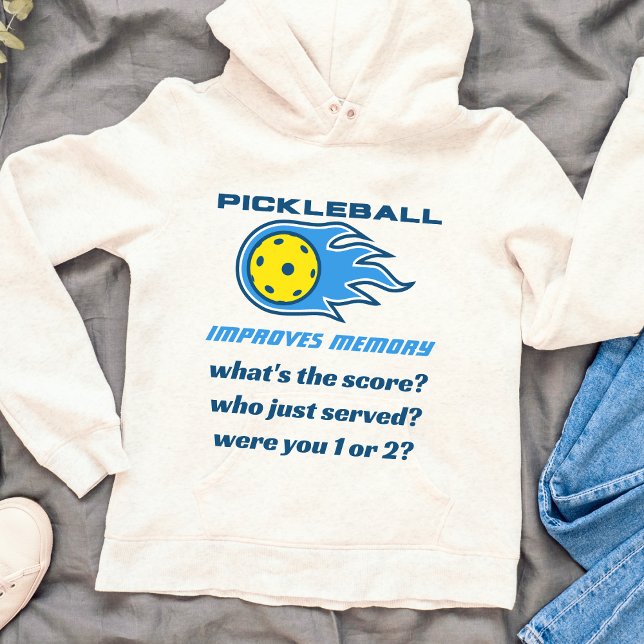 Pickleball förbättrar minnet Funny Women's Hoodie T Shirt (Skapare uppladdad)