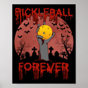 Pickleball Forever för Halloween Poster