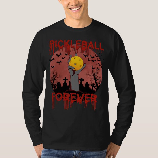 Pickleball Forever för Halloween T Shirt (Framsida)