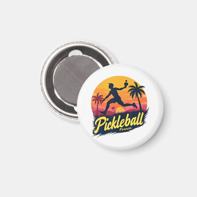 Pickleball Forever Solnedgång  Magnet (Front/Back)