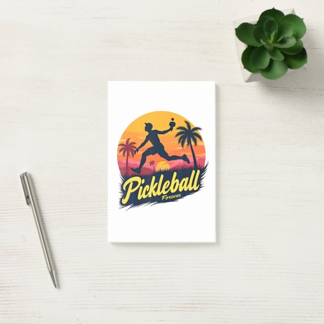 Pickleball Forever Sunset  Post-it Block (Kontor)