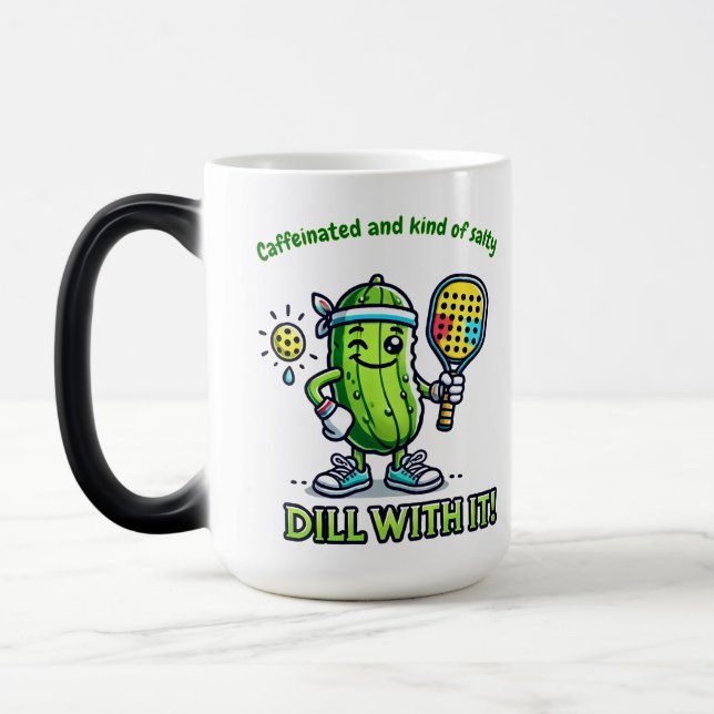 Pickleball Funny Coffee Mug Drinkware Kitchen Magisk Mugg (Vänster)