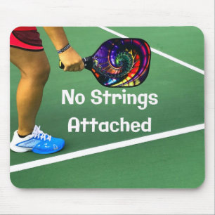 Pickleball funny inga strängar anslutna musmatta