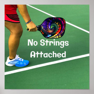 Pickleball funny inga strängar anslutna poster