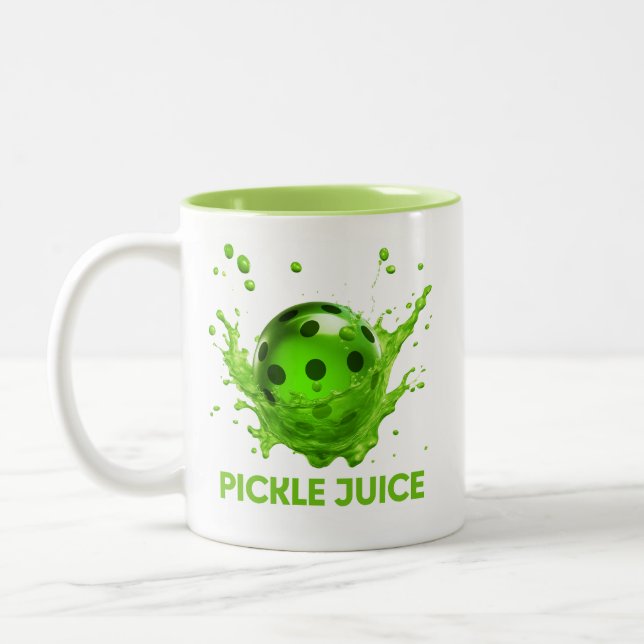 Pickleball Funny Pickle Juice Coffee eller Tea Mug Två-Tonad Mugg (Vänster)