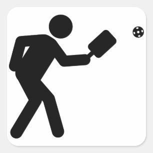 Pickleball Fyrkantigt Klistermärke