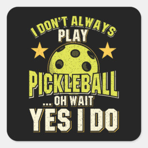 Pickleball Fyrkantigt Klistermärke