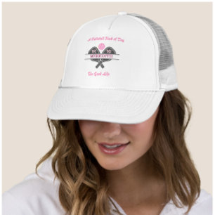 Pickleball Gal w/Paddles Monogram First Namn Keps