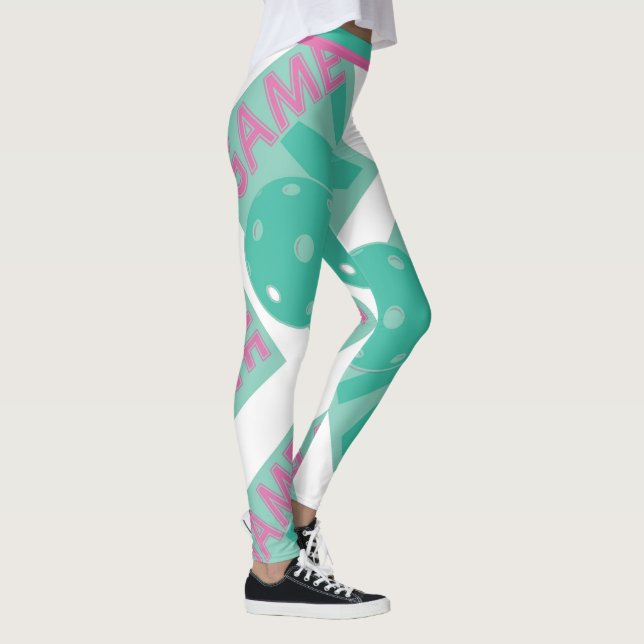 Pickleball Game on - pastel (XL-plattans storlekar Leggings (Höger)