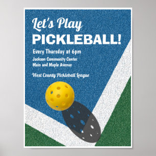 Pickleball Games-reklam Poster