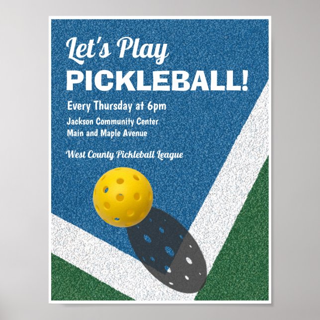 Pickleball Games-reklam Poster (Framsidan)