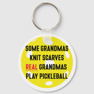 Pickleball-gåva till mormor nyckelring