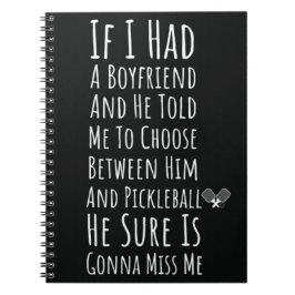 Pickleball-gåvor till hennes kvinnor Tonåring en b Anteckningsbok
