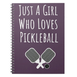 Pickleball ger flickor Cute Rosa Kids bärbara dato Anteckningsbok