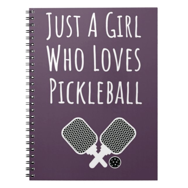 Pickleball ger flickor Cute Rosa Kids bärbara dato Anteckningsbok (Framsidan)