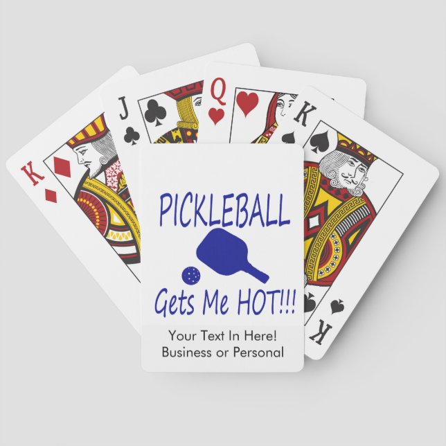 pickleball ger mig hett blå spel kort (Baksidan)