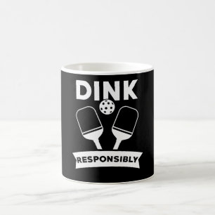 Pickleball Gift Dink ansvarsfullt Pun Kaffemugg