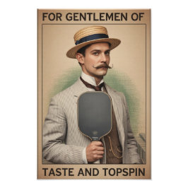 Pickleball Gift för herrar av pasta och topspin Fototryck