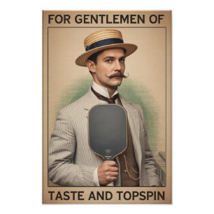 Pickleball Gift för herrar av pasta och topspin Fototryck