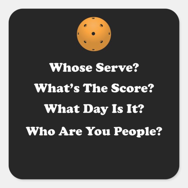 Pickleball Gift Fyrkantigt Klistermärke (Framsida)