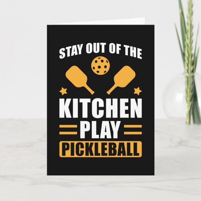Pickleball Gift - håll dig borta från köket Kort (Framsida)