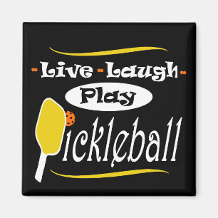 Pickleball Gift Live Laugh Play Pickle Boll Magnet