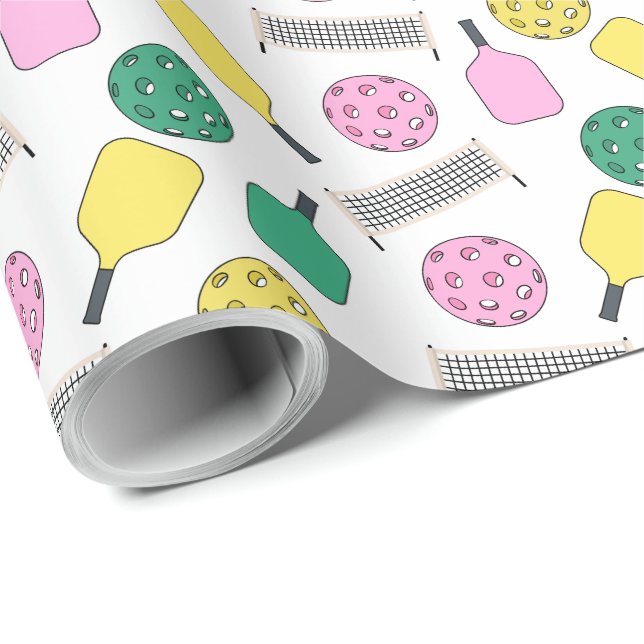 Pickleball Gift Wrapping Paper Presentpapper (Rullad Hörn)