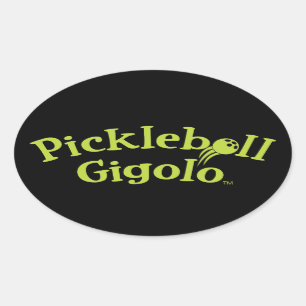 Pickleball Gigolo™ Swingrz Swag Court Jester Ovalt Klistermärke