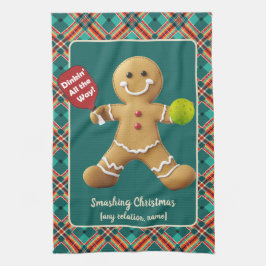 Pickleball Gingerbröd Cheer Kökshandduk