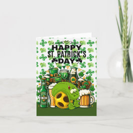 Pickleball Glad St. Patrick's Day Helgkort
