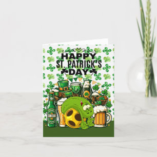 Pickleball Glad St. Patrick's Day Helgkort