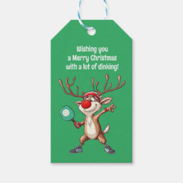 Pickleball 🎄 God jul, anpassningsbar text Presentetikett