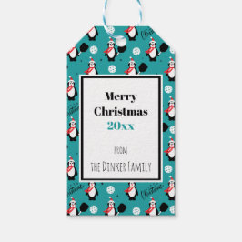 🐧 Pickleball God jul 🎁 Gift Märkres Presentetikett