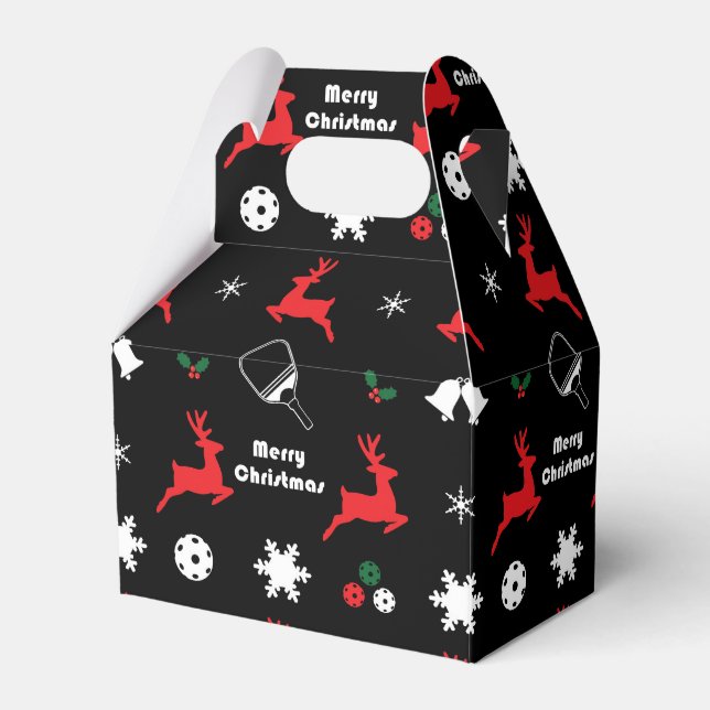 Pickleball God jul 🎄 Wrapping Black Presentaskar (Framsidan Sidan)