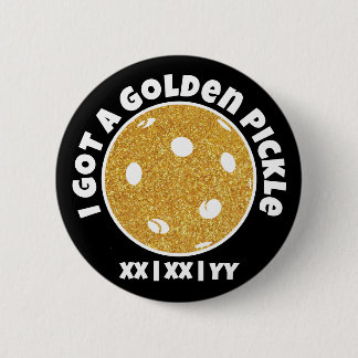 Pickleball Golden Pickle Guld Glitter Black Knapp