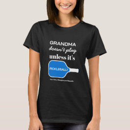 Pickleball Grandma Anpassningsbar Typography Funny T Shirt