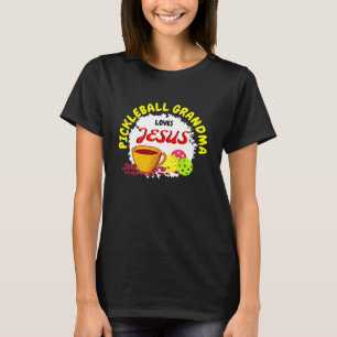 PICKLEBALL GRANDMA Kärlek Jesus Coffee Pickleball T Shirt