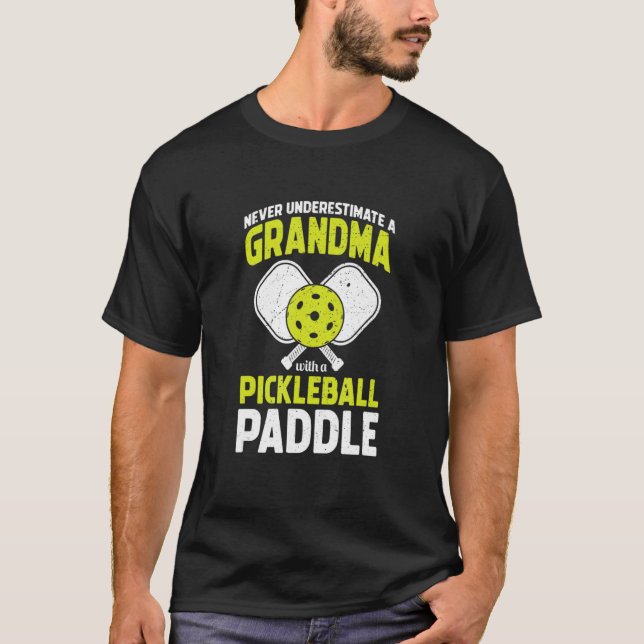 Pickleball Grandma  Pickle Ball Player Sport T Shirt (Framsida)