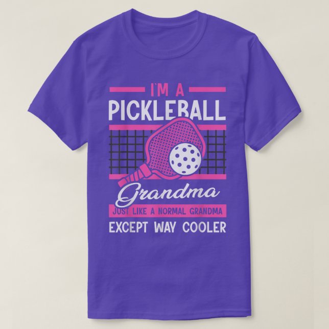 Pickleball Grandma som en vanlig mormmormisk metod T Shirt (Design framsida)
