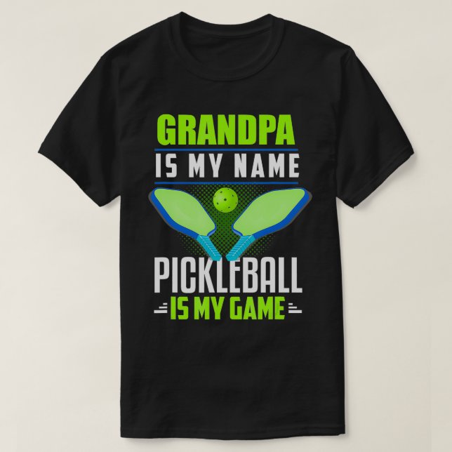 Pickleball Grandpa Grandfather Funny Pickleball G T Shirt (Design framsida)