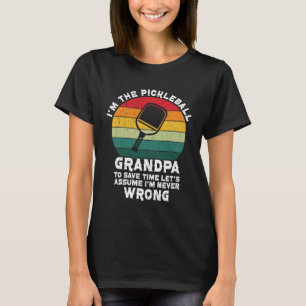 Pickleball Grandpa Pickelball Paddle Bollar För ma T Shirt