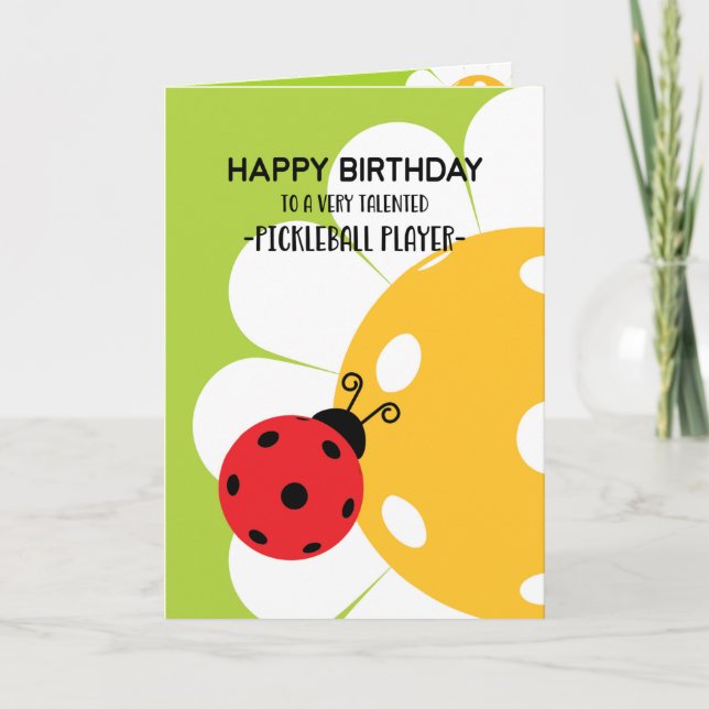 Pickleball Grattis på födelsedagen Anpassade-kort Kort (Framsida)